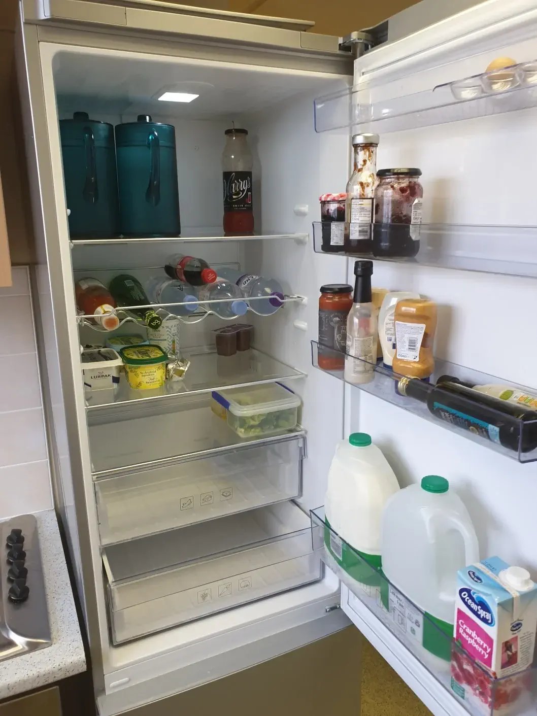 very clean fridge