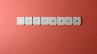 The word password made up of scrabble pieces