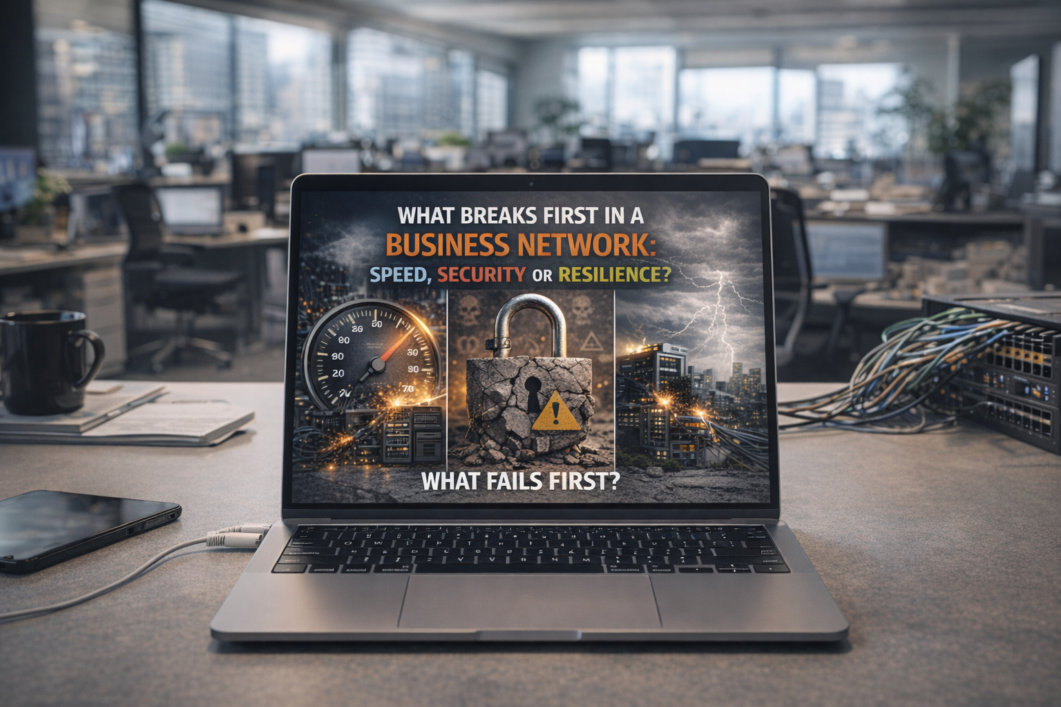 What Breaks First in a Business Network: Speed, Security or Resilience?